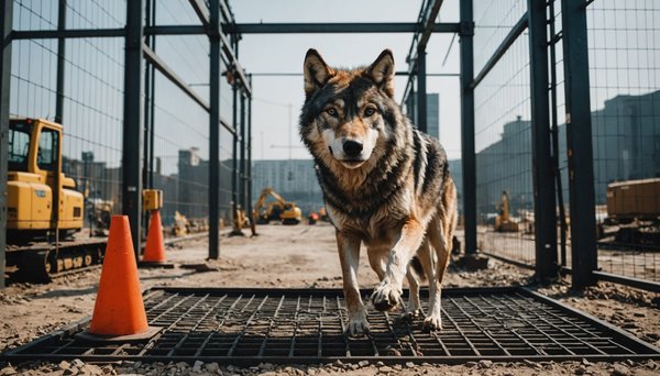 Sécurisez vos chantiers avec le saut de loup en caillebotis acier de 1,50 m